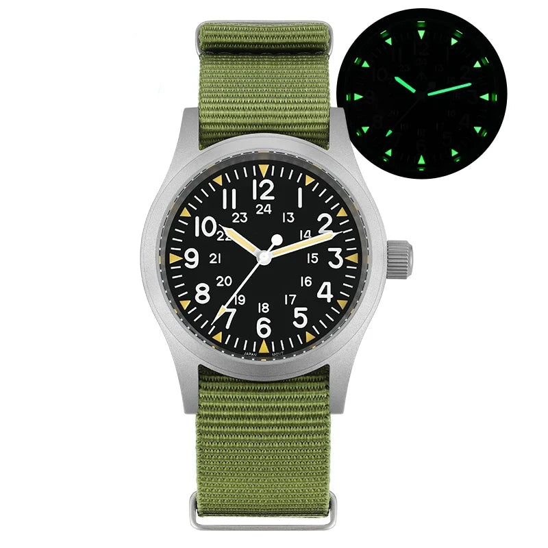 Timeluxia Retro Pilot Quartz Watch – 38mm
