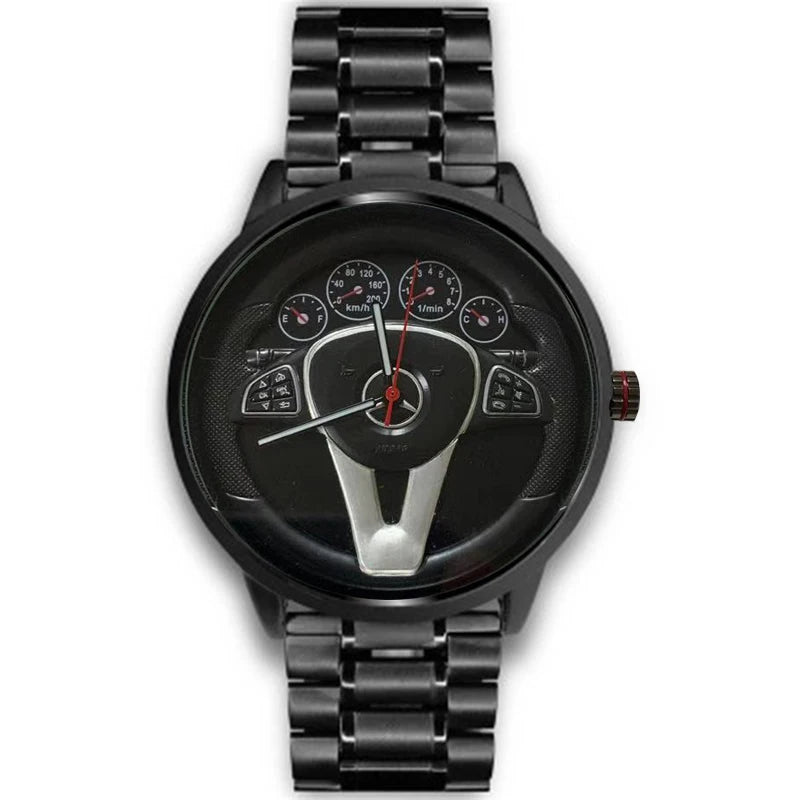 Timeluxia Racing Dial Stainless Steel Quartz Watch – 44mm